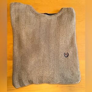 Vintage Chaps Ralph Lauren Beige Tan Cotton Hand Framed Sweater Mens L